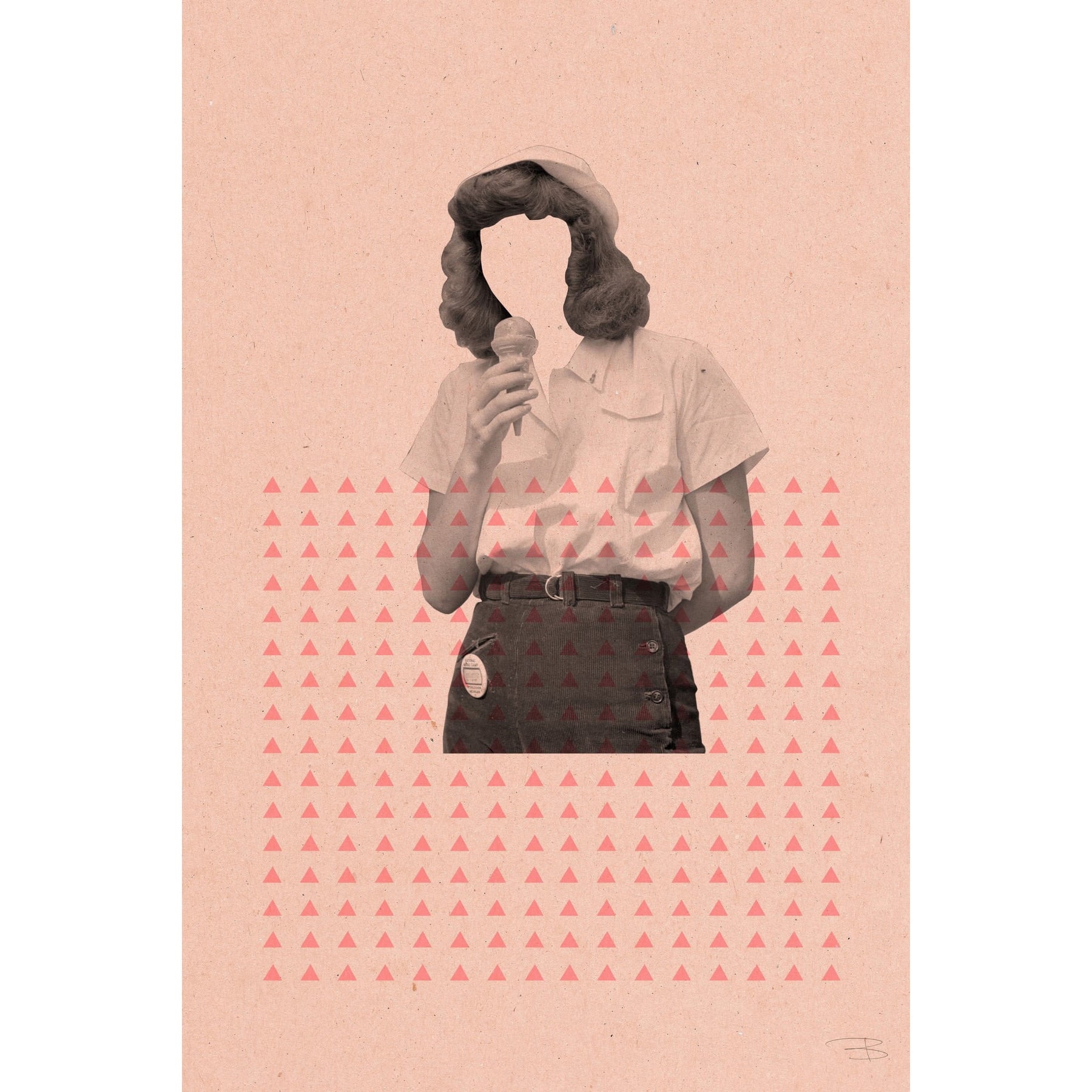 Marmont Hill "No Face Rosa I" by Bengoa Vazquez Painting Print on Wrapped Canvas