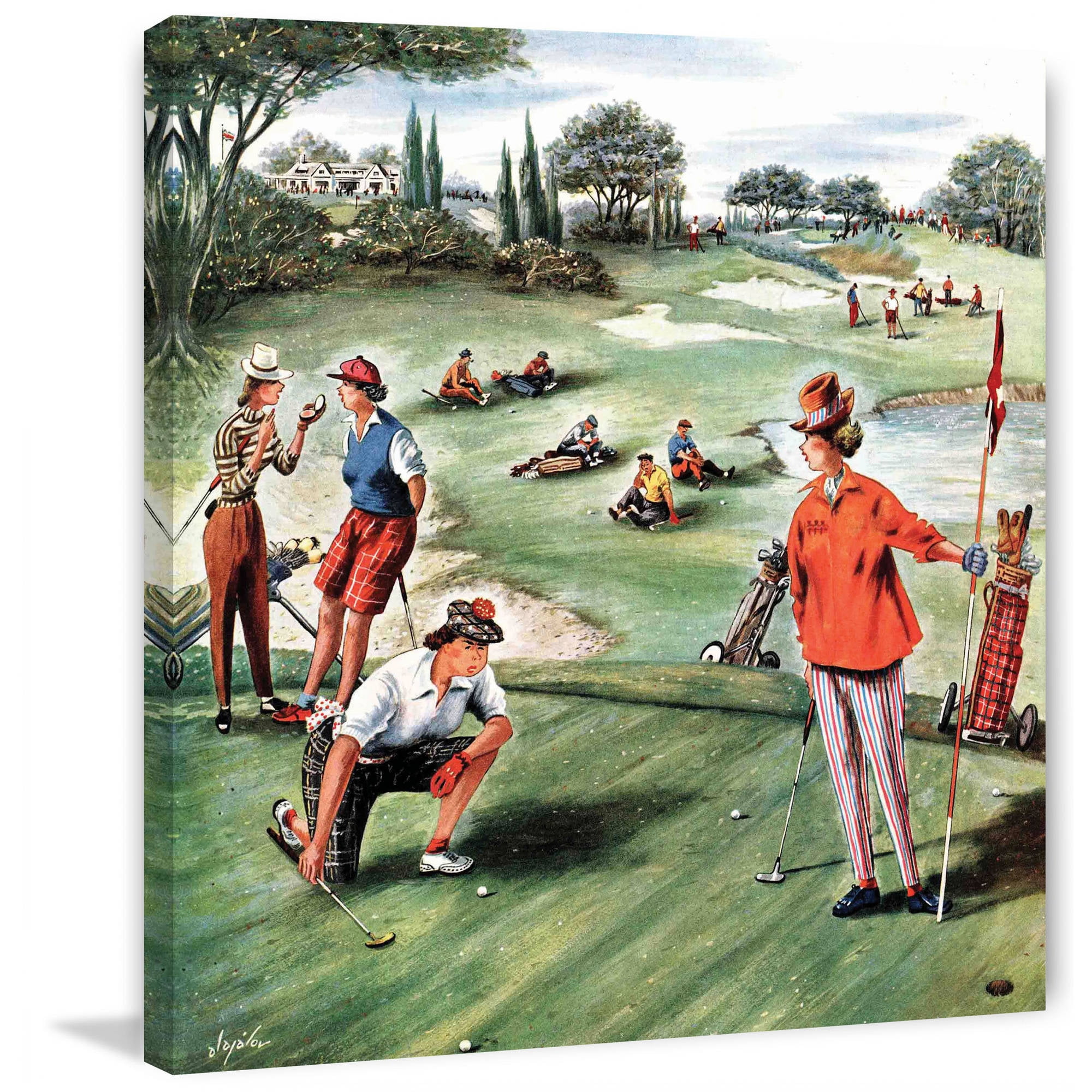 Marmont Hill No Playing Through by Constantin Alajalov Painting Print on Canvas