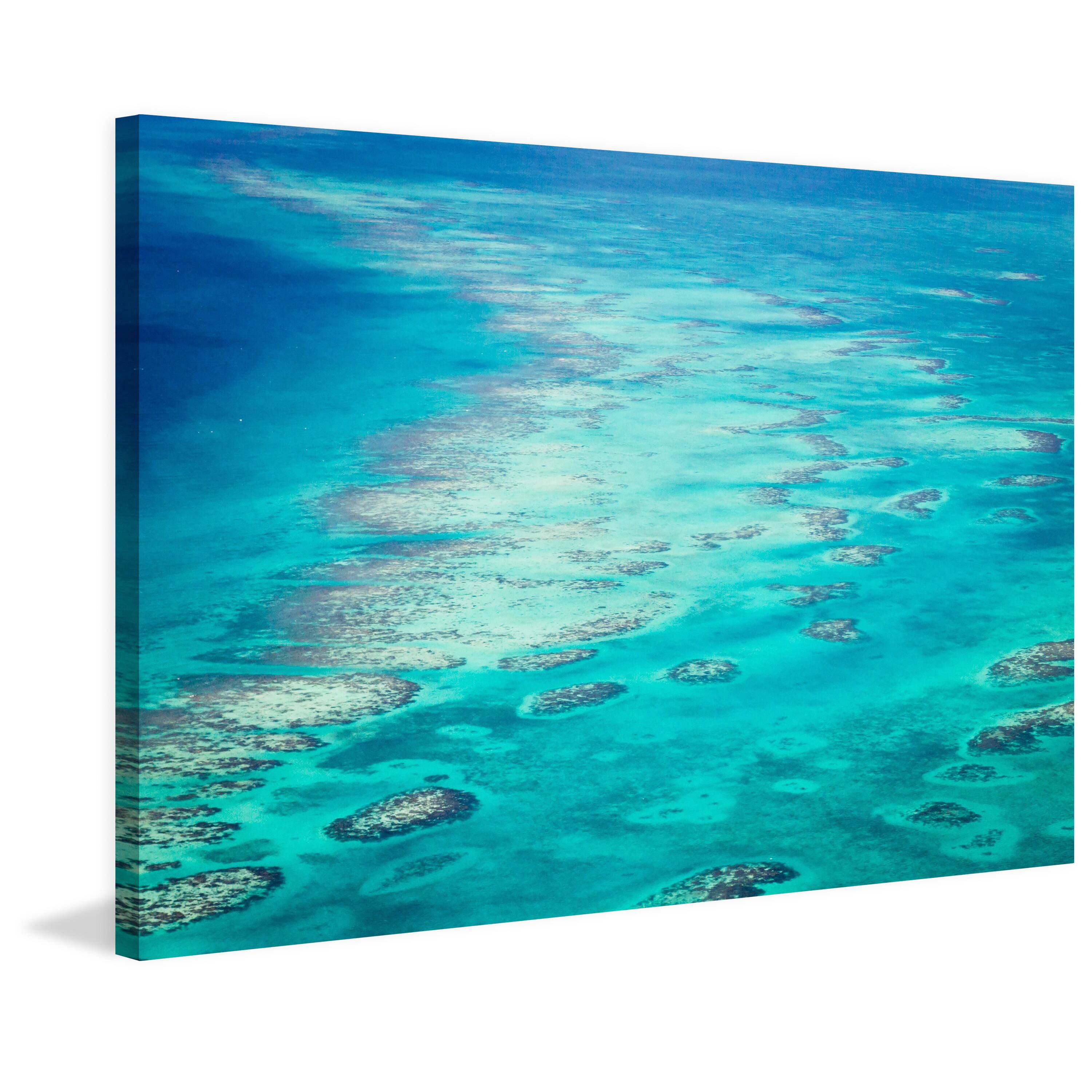 Marmont Hill "Ocean Rocks" Painting Print on Wrapped Canvas