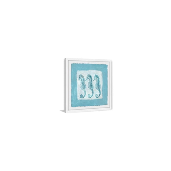 Marmont Hill Ocean Seahorse Framed Painting Print
