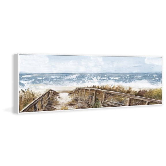 Marmont Hill Ocean Waves Crashing Floater Framed Painting Print on Canvas