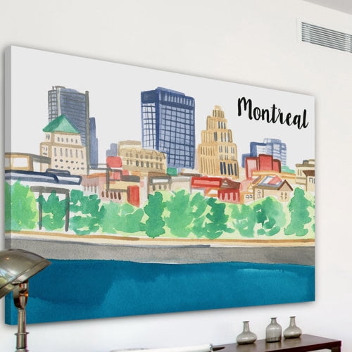 Marmont Hill 'Old Montreal' by Molly Rosner Painting Print on Wrapped Canvas