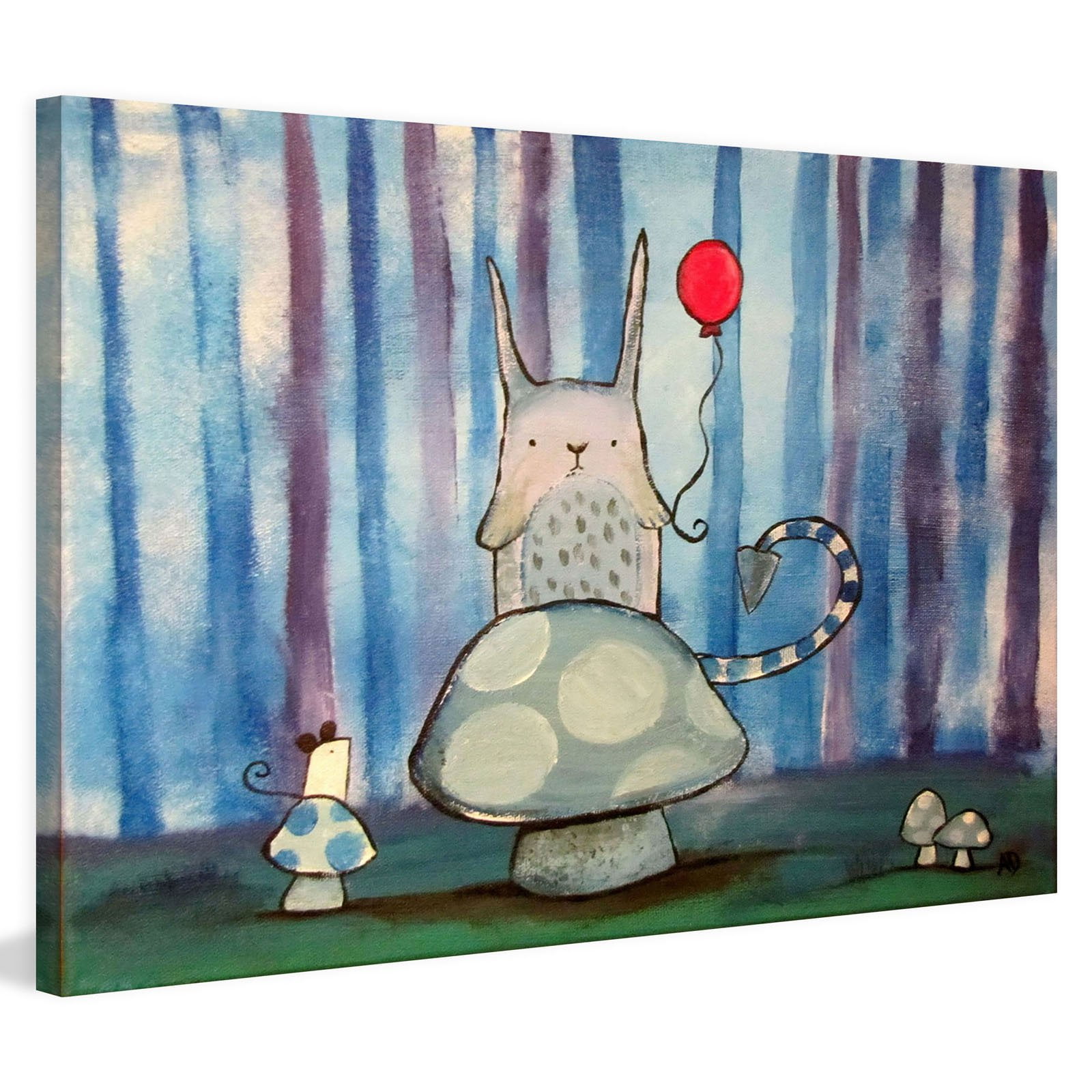 Marmont Hill "One Red Balloon" by Andrea Doss Painting Print on Wrapped Canvas