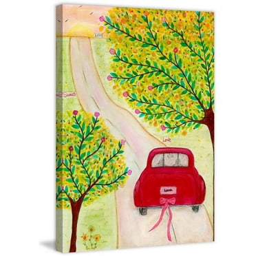 Marmont Hill "Open Road" by Sascalia Painting Print on Wrapped Canvas