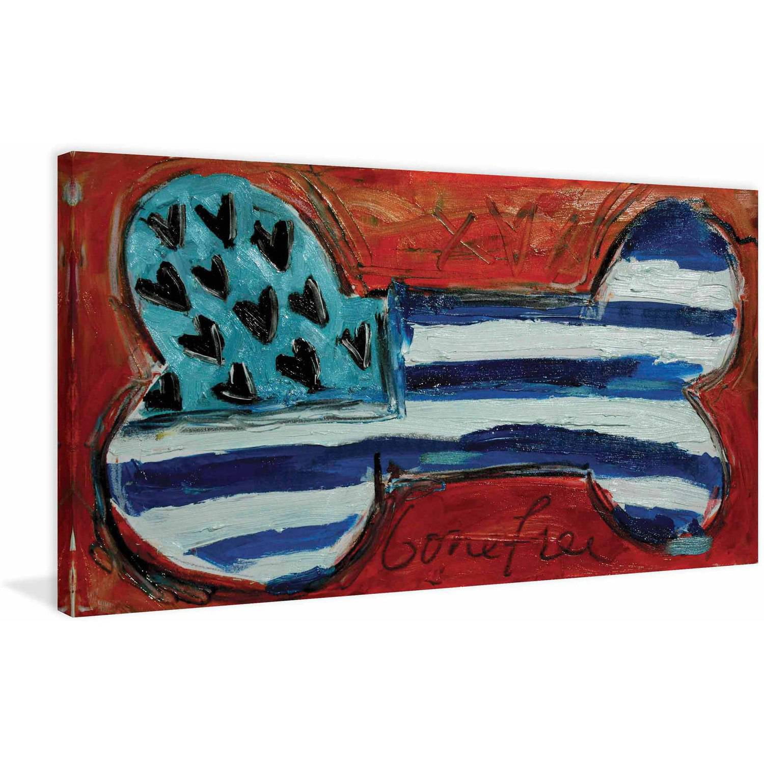 Marmont Hill 'Orange Bone' by Tori Campisi Painting Print on Wrapped Canvas
