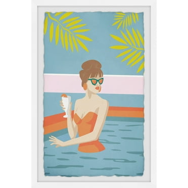 Marmont Hill Orange Dipping II Framed Wall Art
