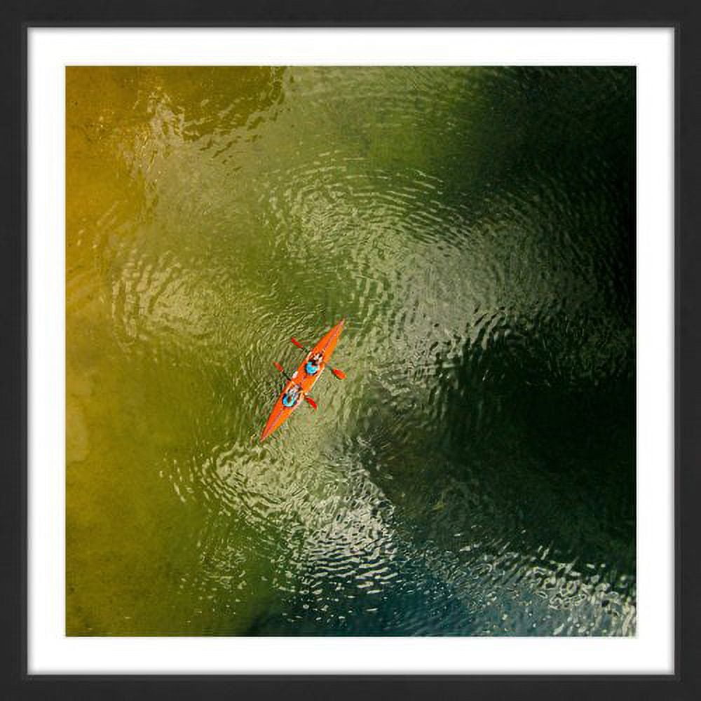 Marmont Hill "Orange Kayak" By Karolis Janulis Framed Painting Art Print, 32.0" x 1.5"