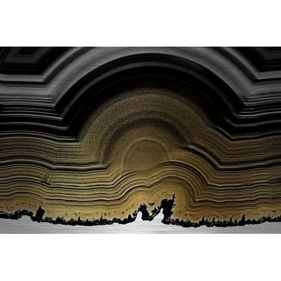 Marmont Hill "Ornate Structure" Painting Art Print on Brushed Aluminum