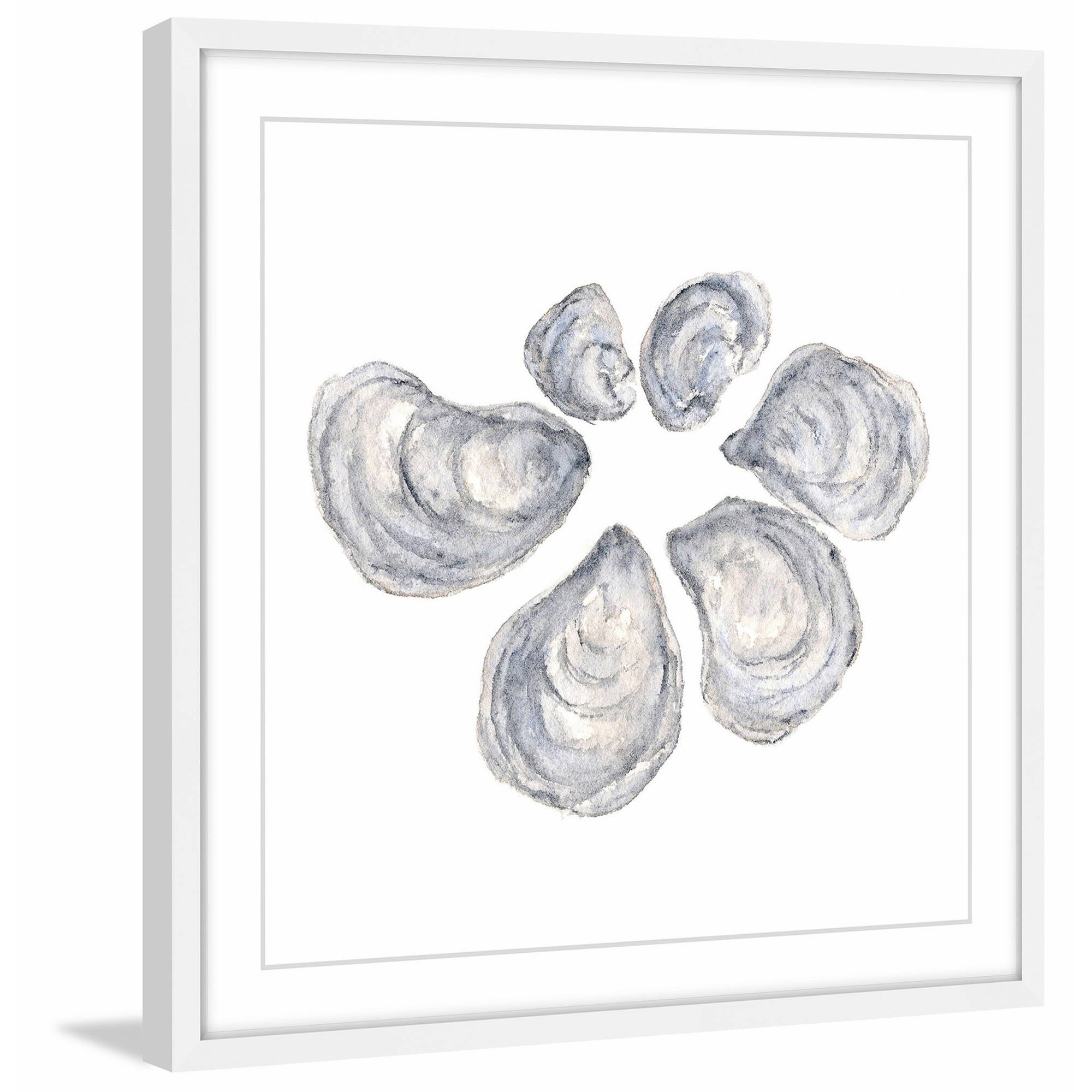 Marmont Hill "Oysters" by Thimble Sparrow Framed Painting Print