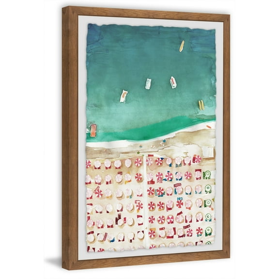 Marmont Hill Packed Beach Ii Framed Wall Art, 8.00" x 1.50"