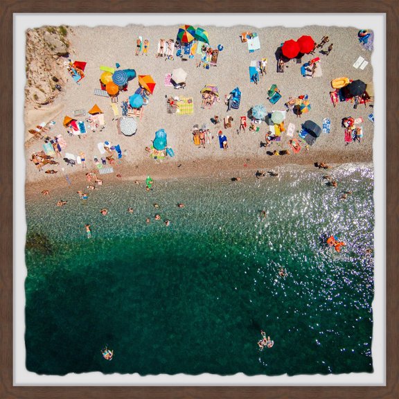 Marmont Hill Packed Beach by Karolis Janulis Framed Wall Art