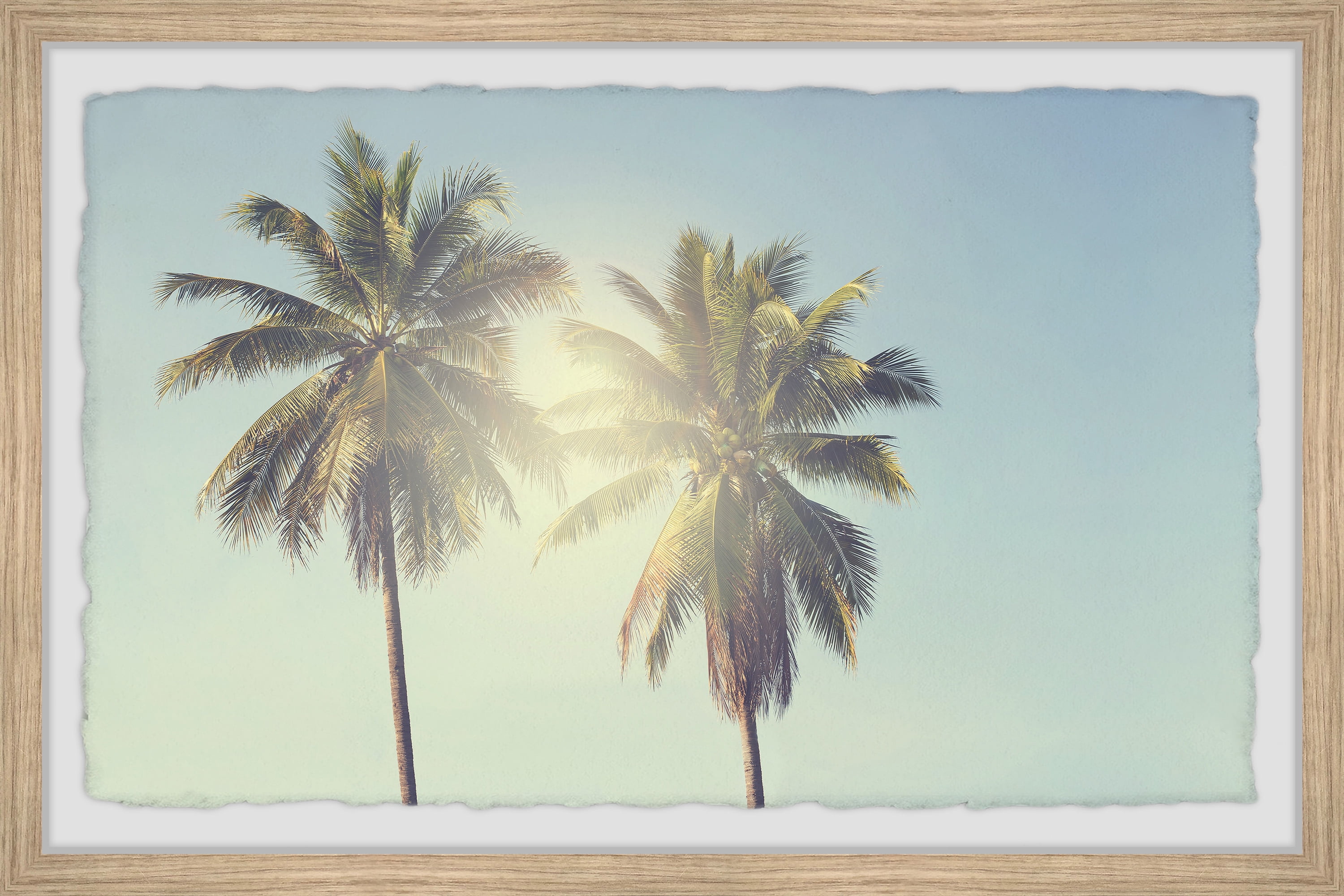 Marmont Hill Palm Tree Sunshine Framed Wall Art, 30" x 45"