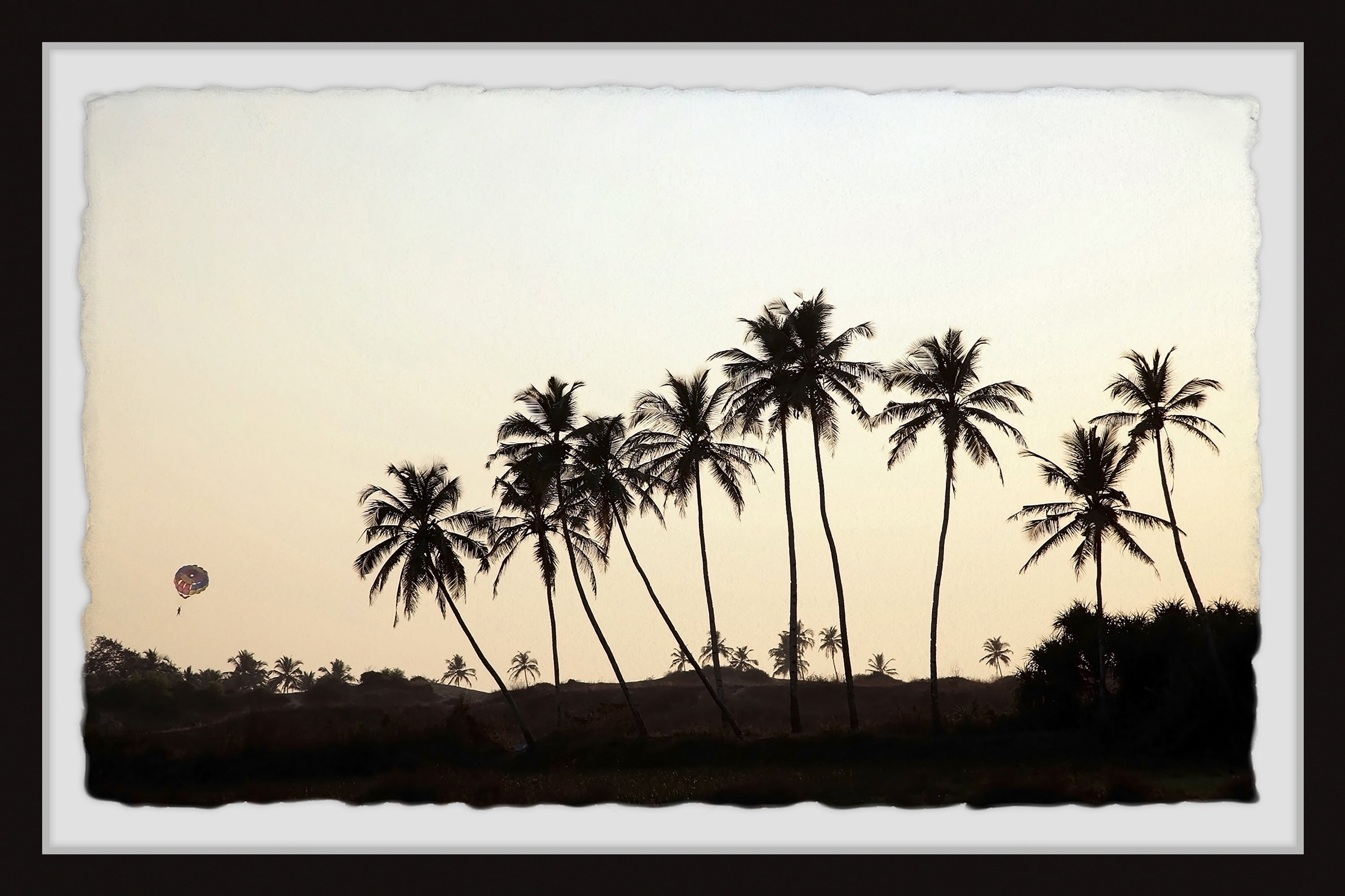 Marmont Hill Palm Trees Silhouette Framed Wall Art, 12" x 18"