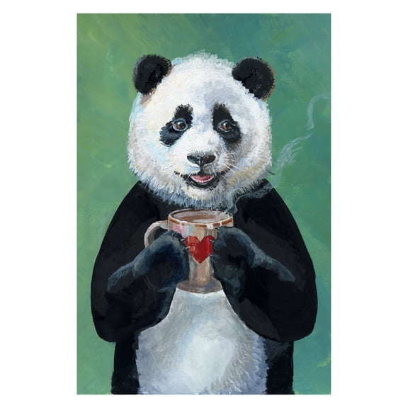 Marmont Hill Panda Heart Mug Canvas Wall Art