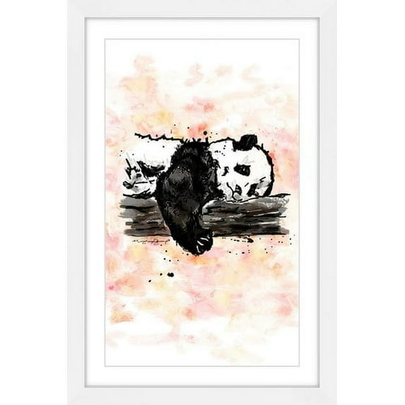 Marmont Hill "Panda Petit" By Marie-Eve Pharand Framed Painting Art Print, 20.0" x 1.5"