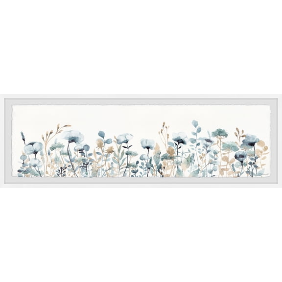 Marmont Hill Panoramic Flowers View Framed Wall Art, 10" x 30"