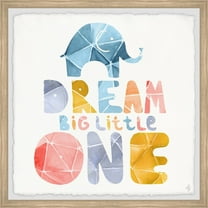 Marmont Hill Paper fold Dream Big Little One Framed Wall Art, 12.00" x 1.50"