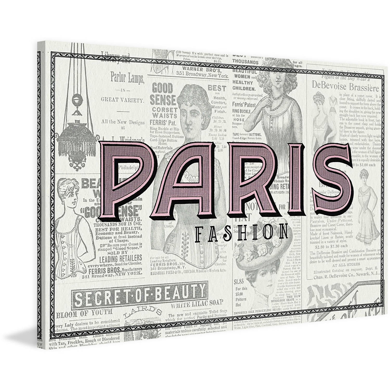 Marmont Hill "Paris Fashion" by Saturday Evening Post Painting Print on Canvas