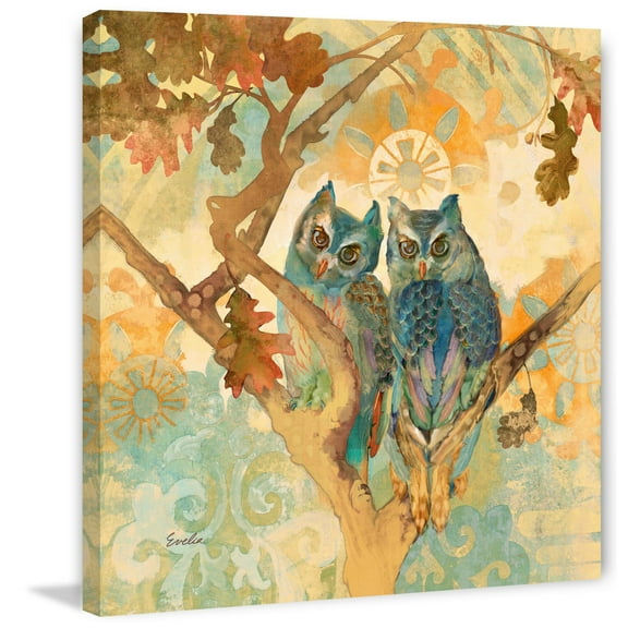 Marmont Hill "Parish Owls" by Evelia Painting Print on Wrapped Canvas