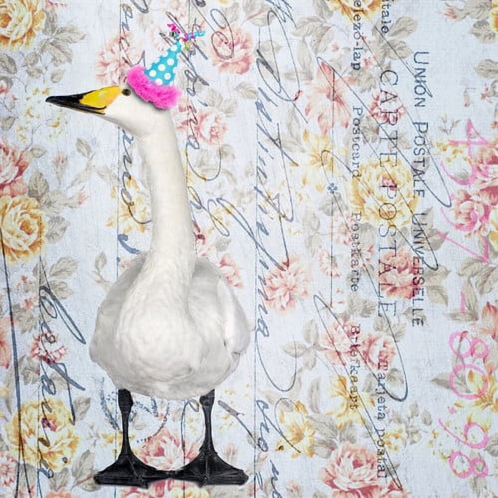 Marmont Hill "Party Duck" by Morgan Jones Painting Print on Wrapped Canvas