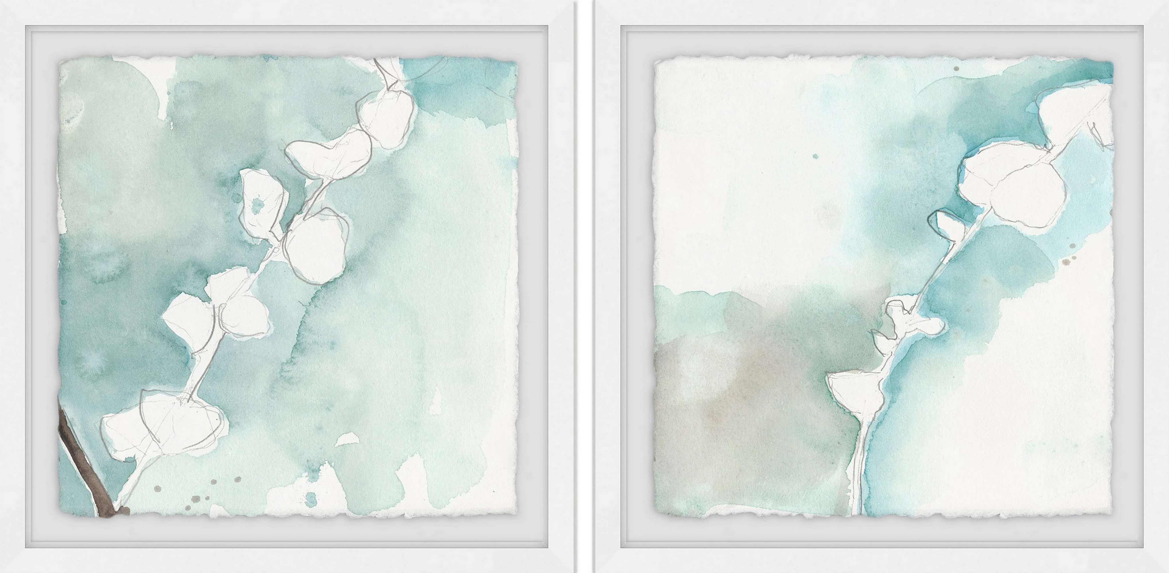 Marmont Hill Pastel Blooms Diptych, Art Prints, 64.00" x 1.50"
