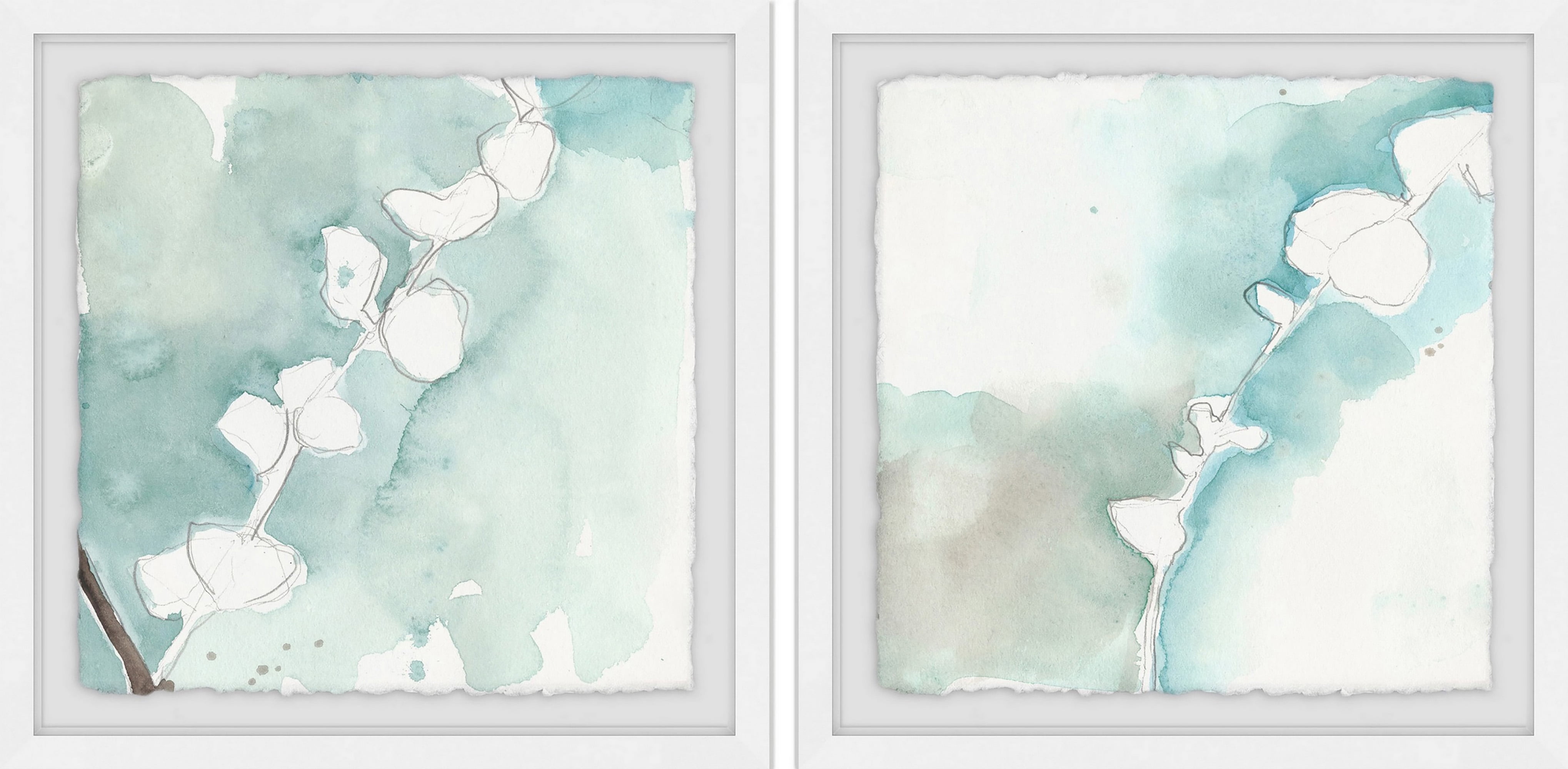 Marmont Hill Pastel Blooms Diptych, Art Prints, " x 1.50"