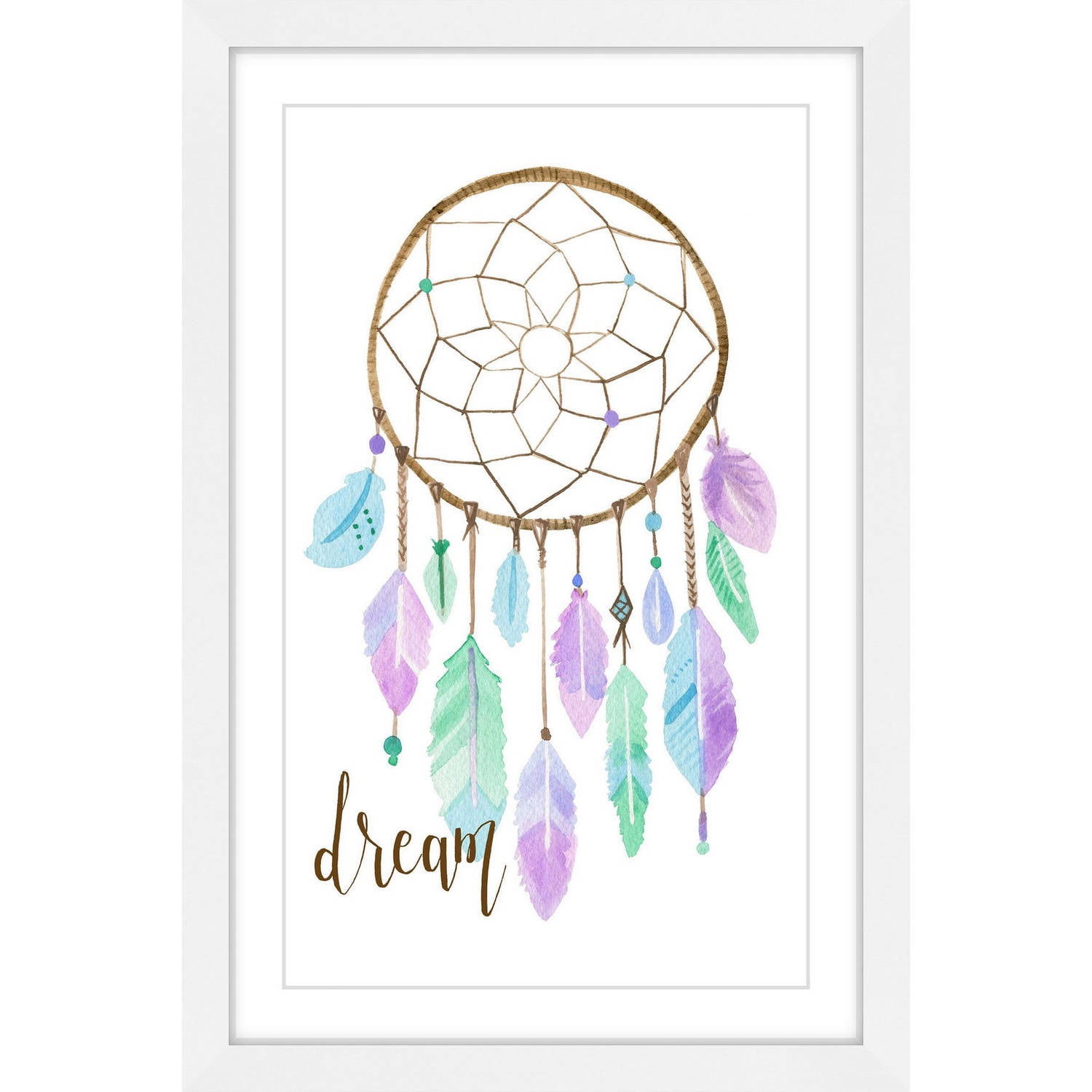 Marmont Hill "Pastel Dreamcatcher" by Molly Rosner Framed Painting Print