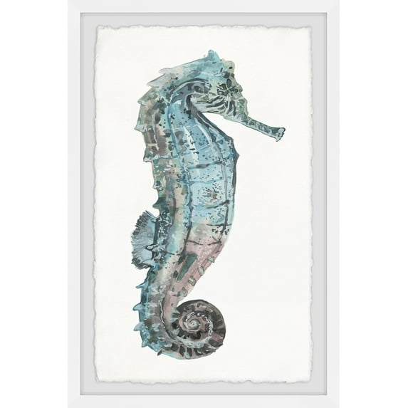 Marmont Hill Pastel Seahorse Framed Wall Art