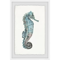 Marmont Hill Pastel Seahorse Framed Wall Art