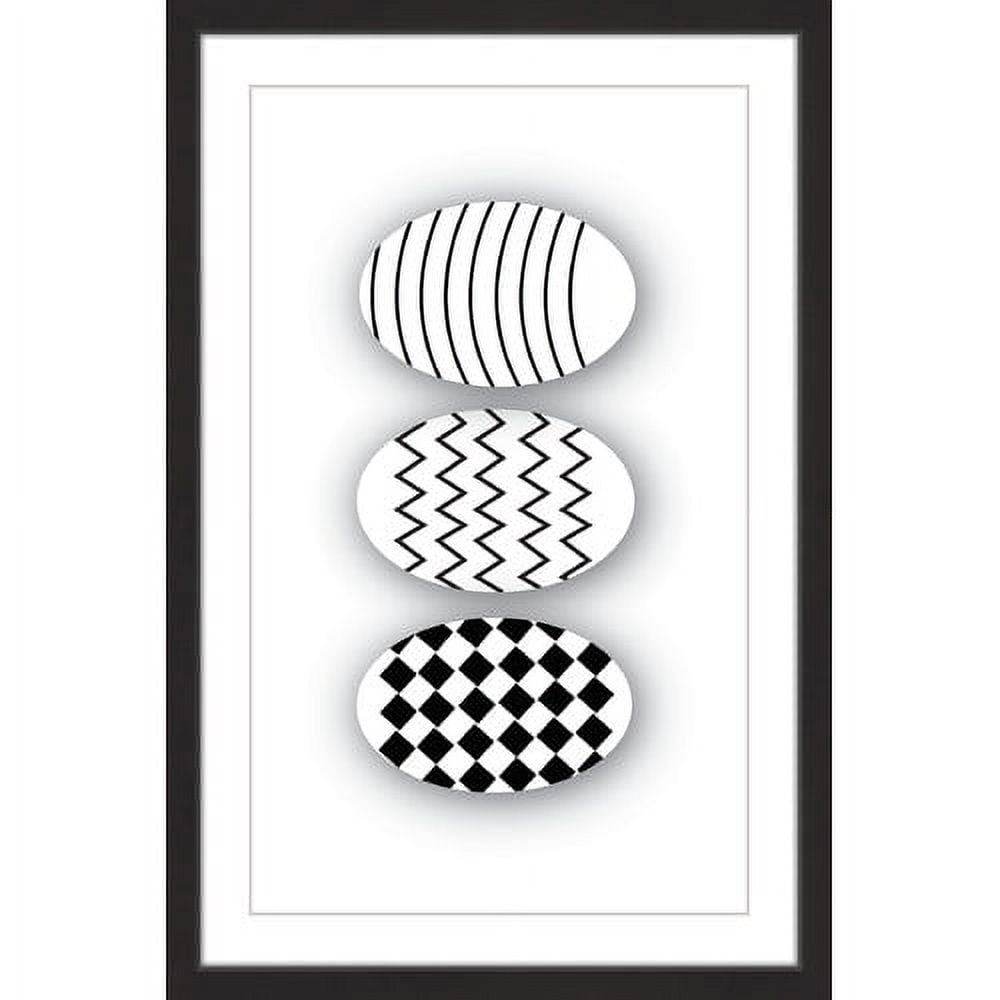 Marmont Hill "Patterned Eggs" by Katarina Snygg Framed Painting Print
