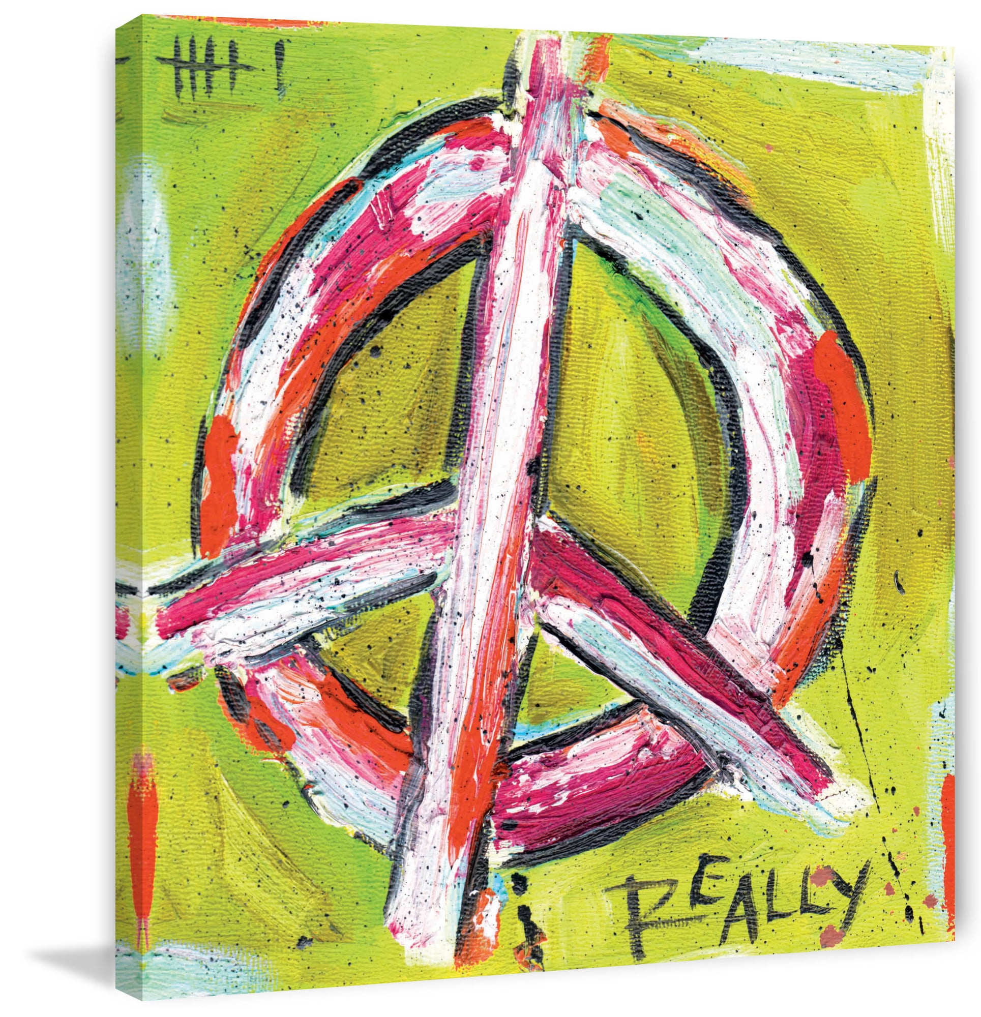 Marmont Hill "Peace Really" by Tori Campisi Painting Print on Canvas