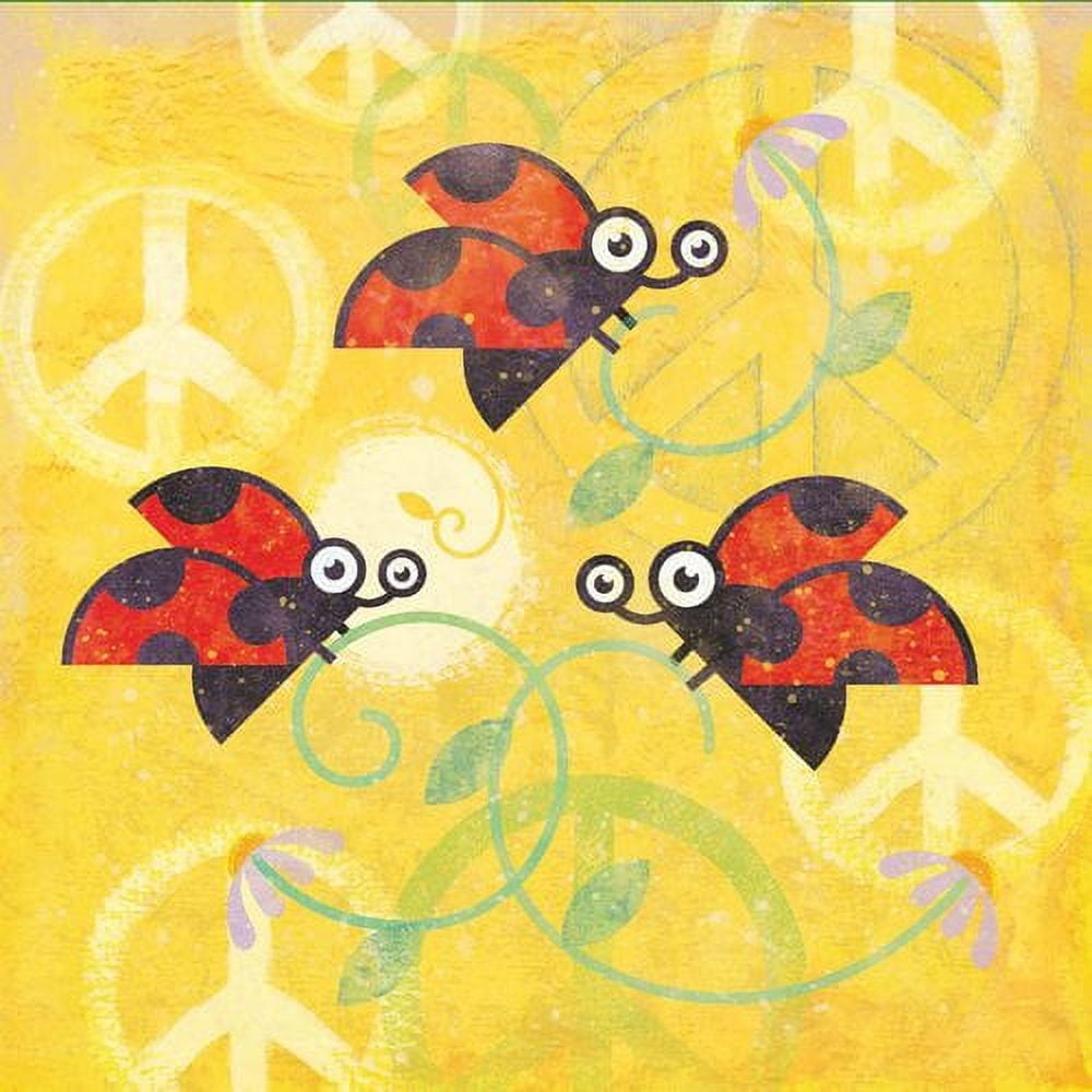 Marmont Hill "Peace Sign Ladybugs V" Painting Print on Canvas