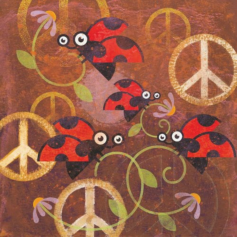 Marmont Hill "Peace Sign Ladybugs VI" Painting Print on Canvas ...