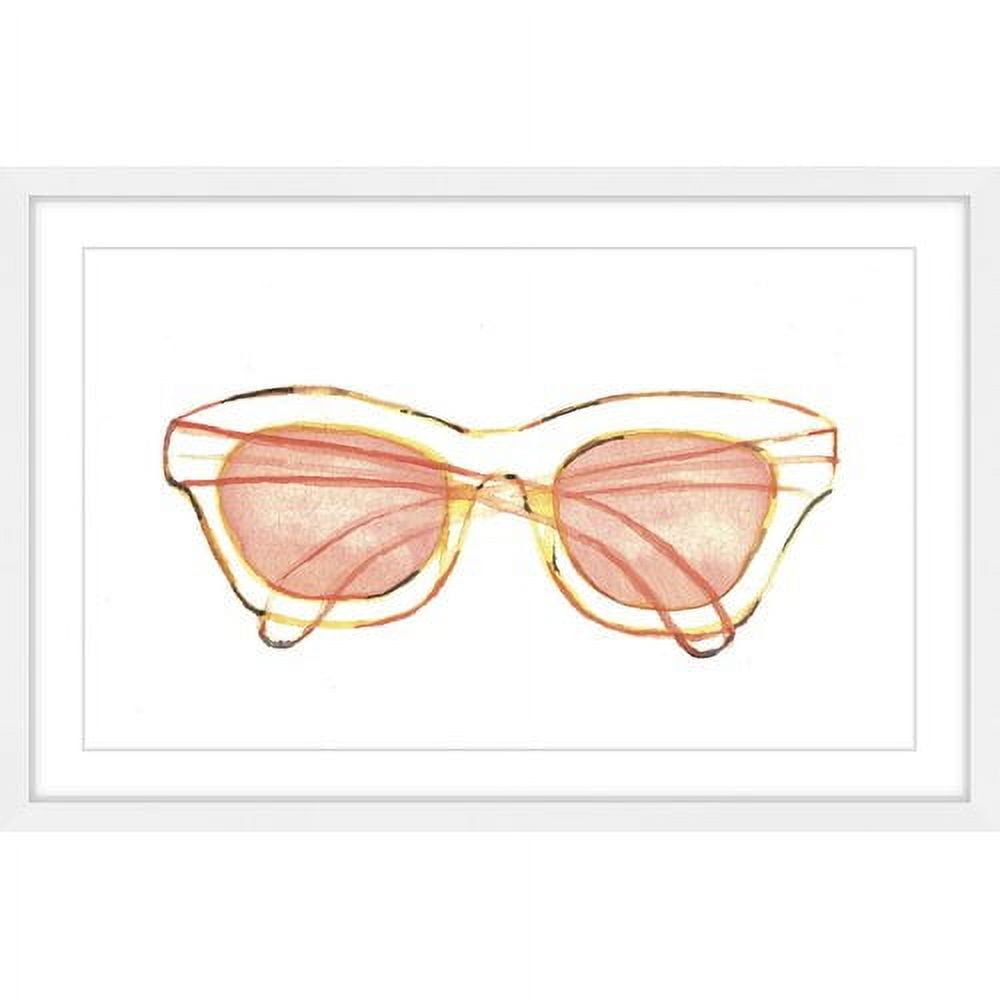 Marmont Hill "Peach Sunglasses" by Christine Lindstrom Framed Painting Print
