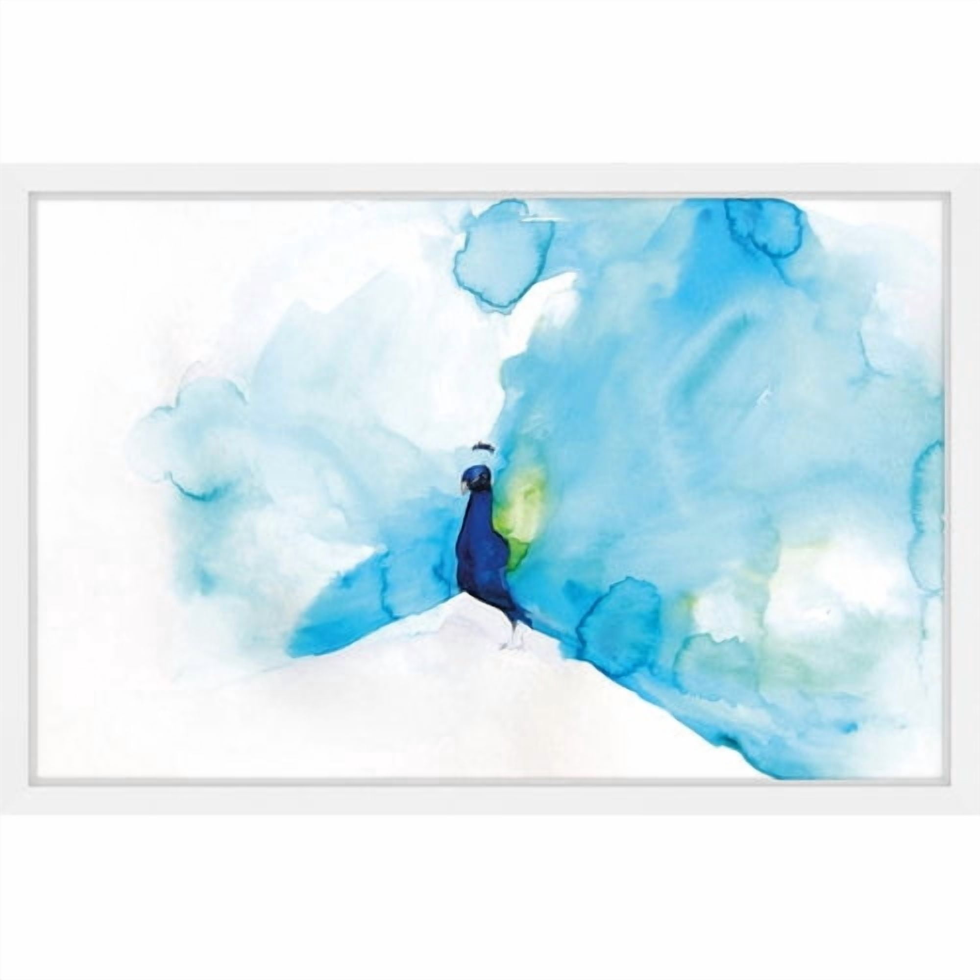 Marmont Hill "Peacock Blue" by Christine Lindstrom Framed Painting Print