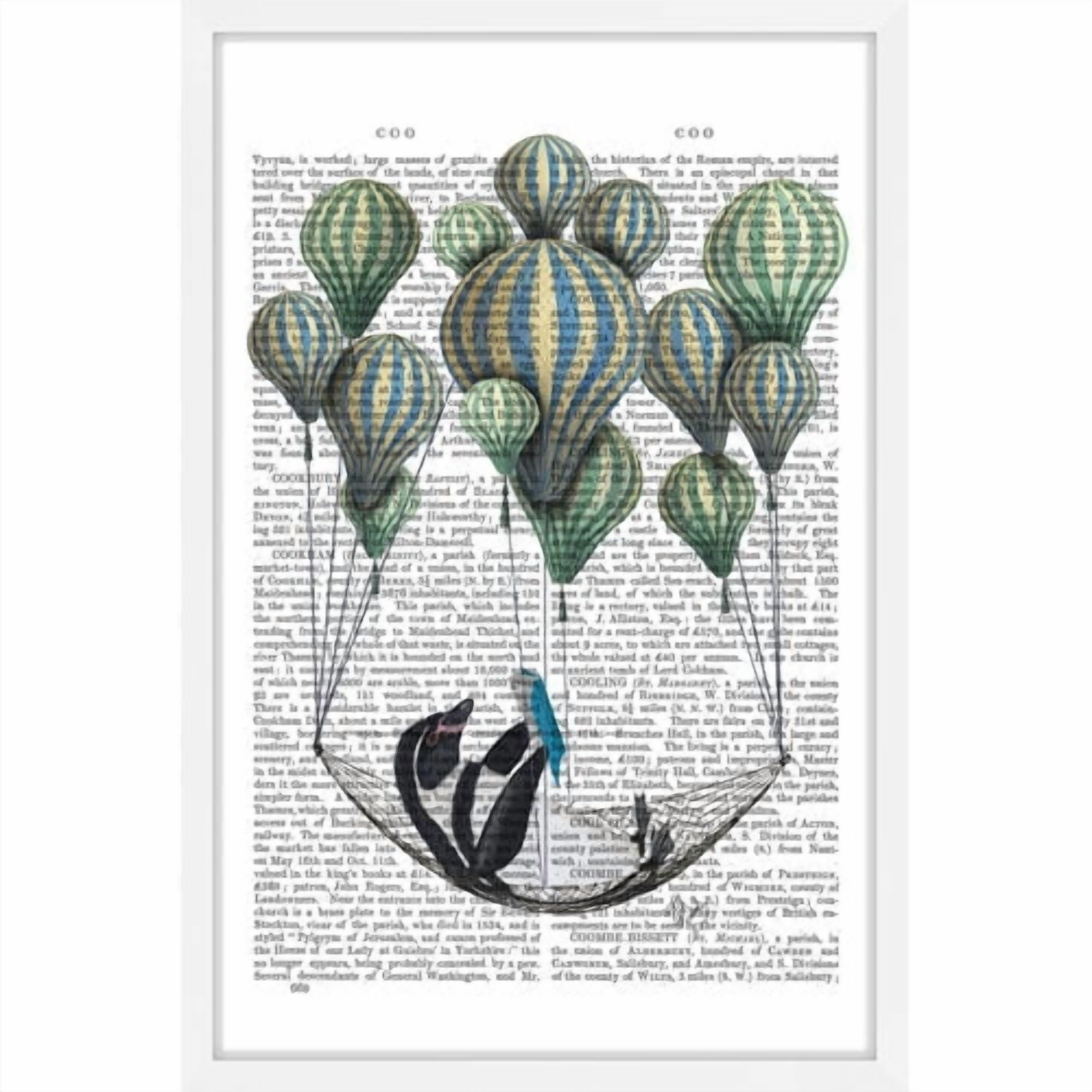 Marmont Hill "Penguin in Hammock" Framed Painting Print