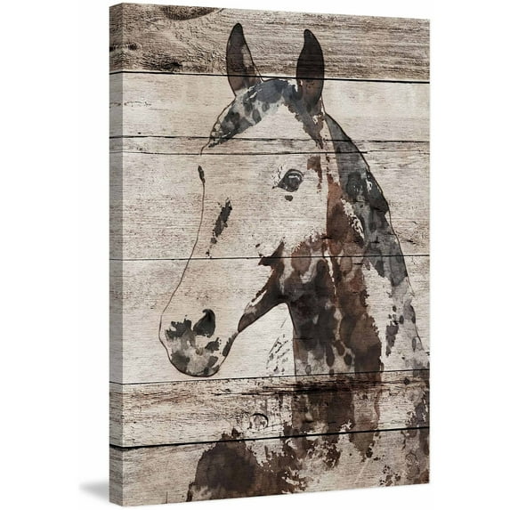 Marmont Hill "Picolino Horse" by Irena Orlov Painting Print on Wrapped Canvas