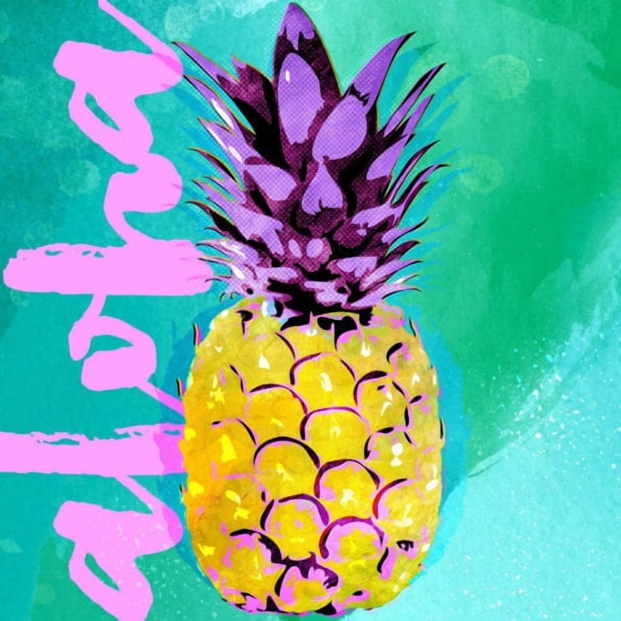 Marmont Hill 'Pineapple Aloha' by Rick Martin Painting Print on Wrapped Canvas