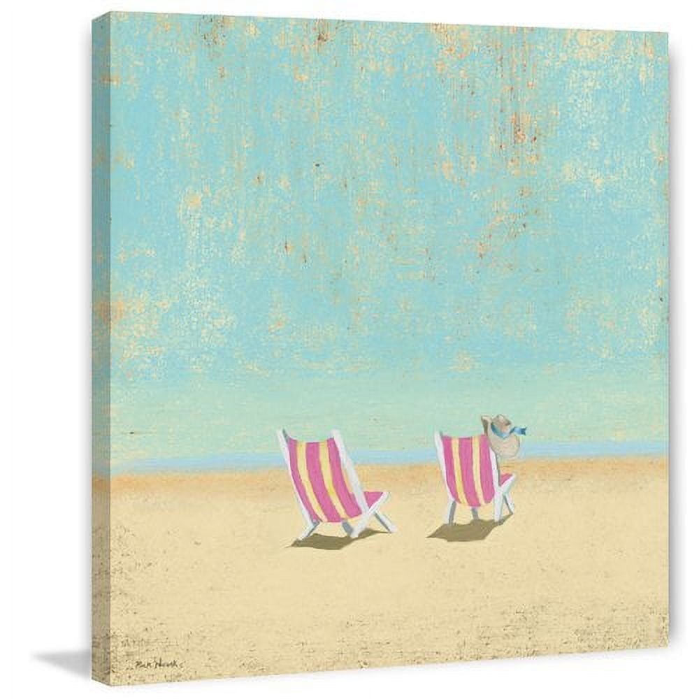 Marmont Hill "Pink Chairs" by Rick Novak Painting Print on Wrapped Canvas