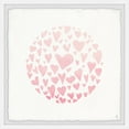 thumbnail image 1 of Marmont Hill Pink Circle Hearts Framed Wall Art, 1 of 6