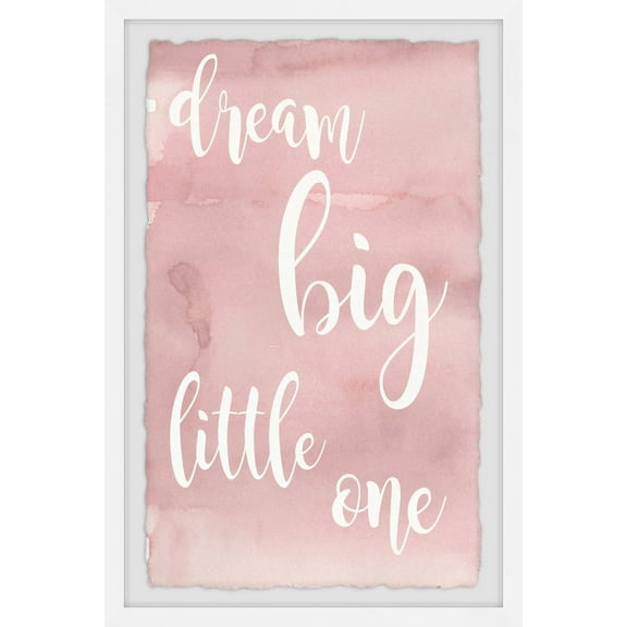 Marmont Hill Pink Dream Big Little One Framed Wall Art