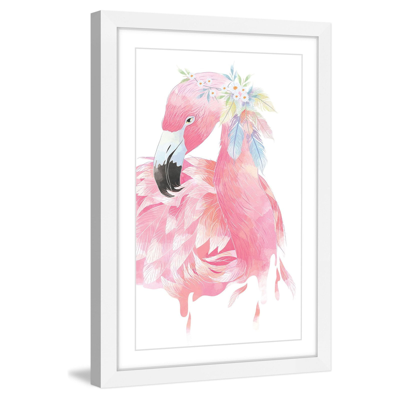 Marmont Hill "Pink Flamingo" by Diana Alcala Framed Painting Print