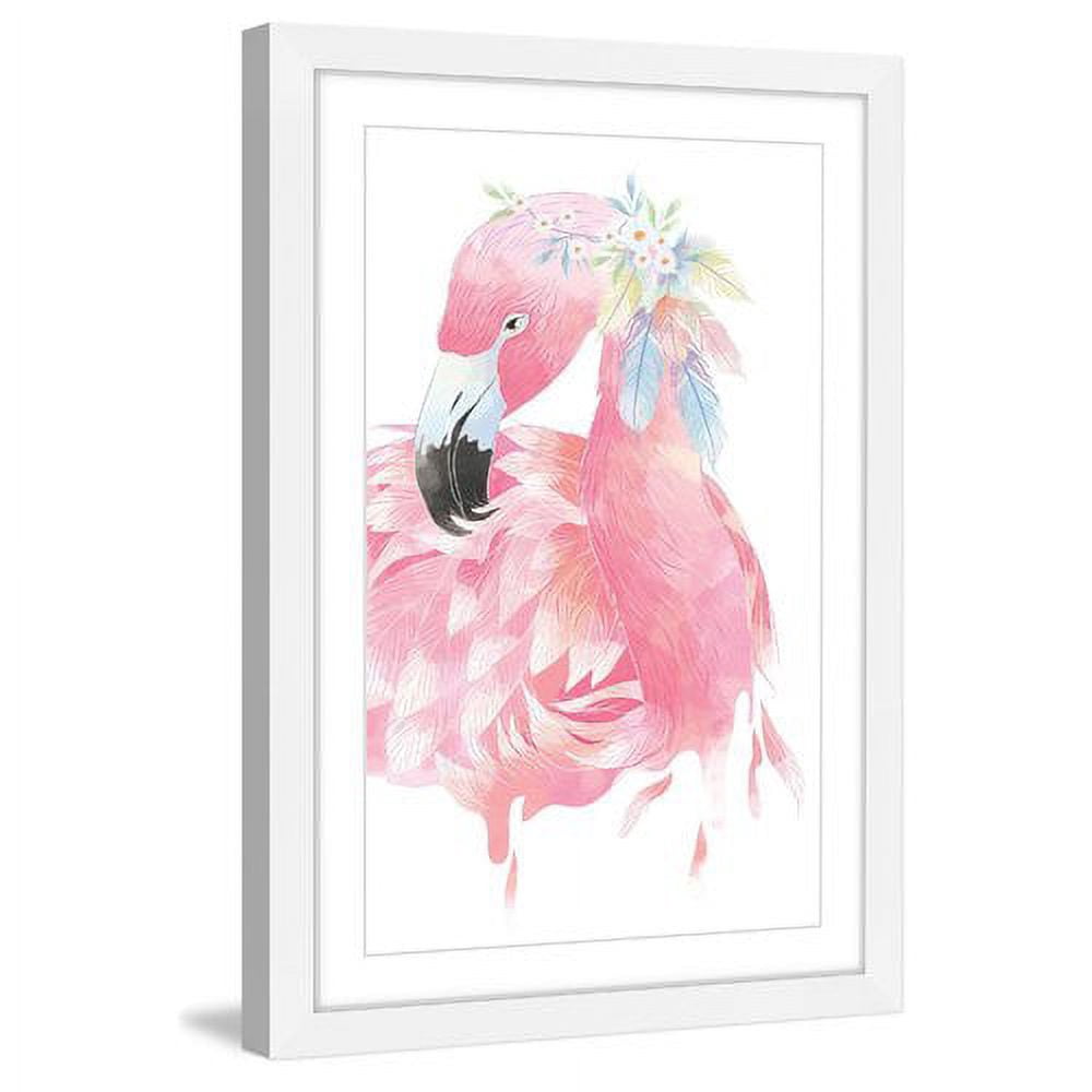 Marmont Hill "Pink Flamingo" by Diana Alcala Framed Painting Print