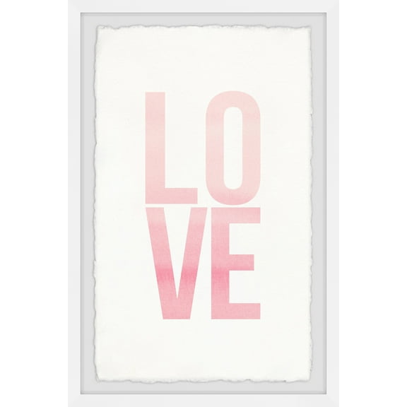 Marmont Hill Pink Love Framed Wall Art