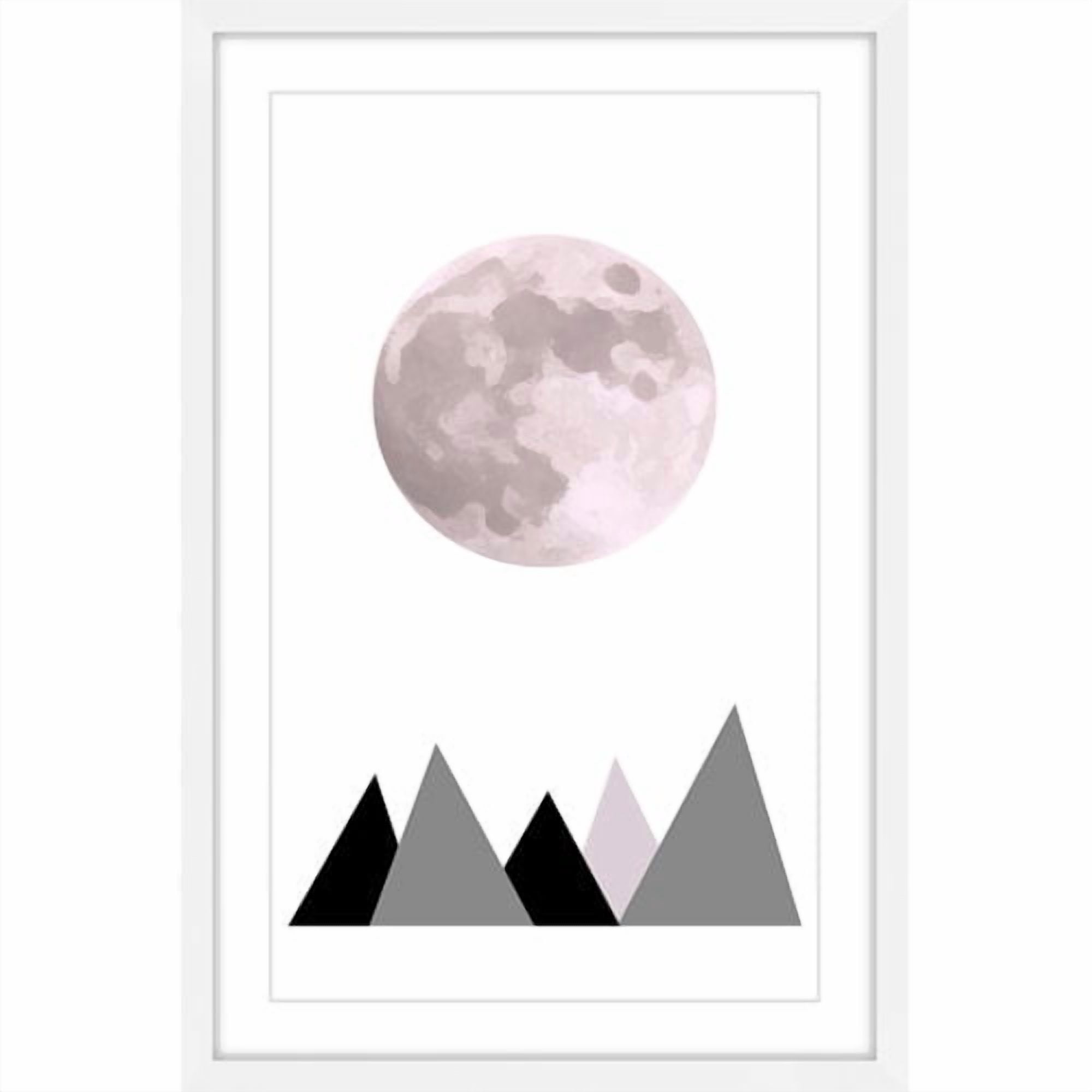 Marmont Hill "Pink Moon" by Katarina Snygg Framed Painting Print