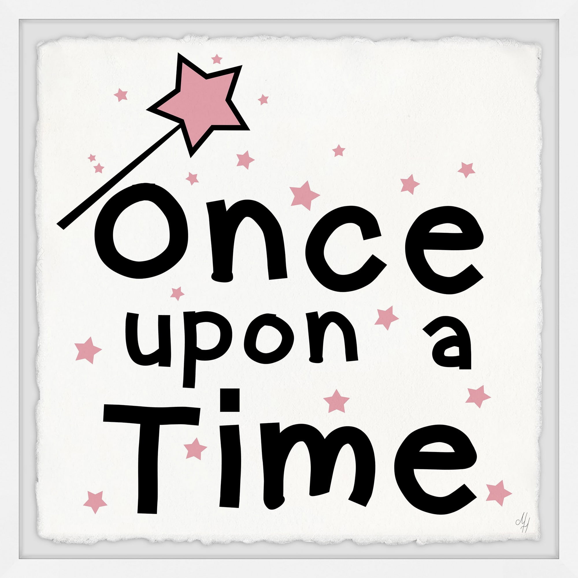 Marmont Hill Pink Star Dust Once upon a Time Framed Wall Art
