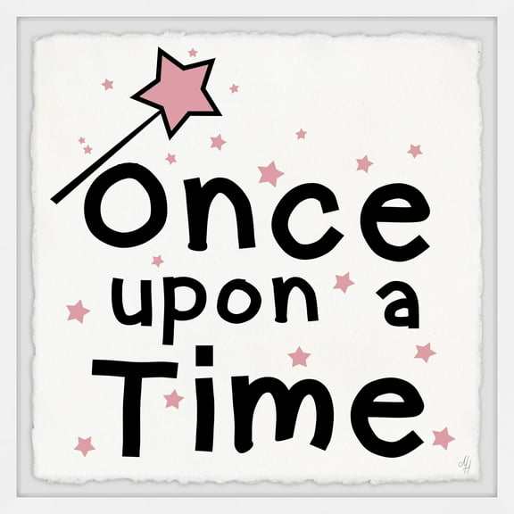 Marmont Hill Pink Star Dust Once upon a Time Framed Wall Art