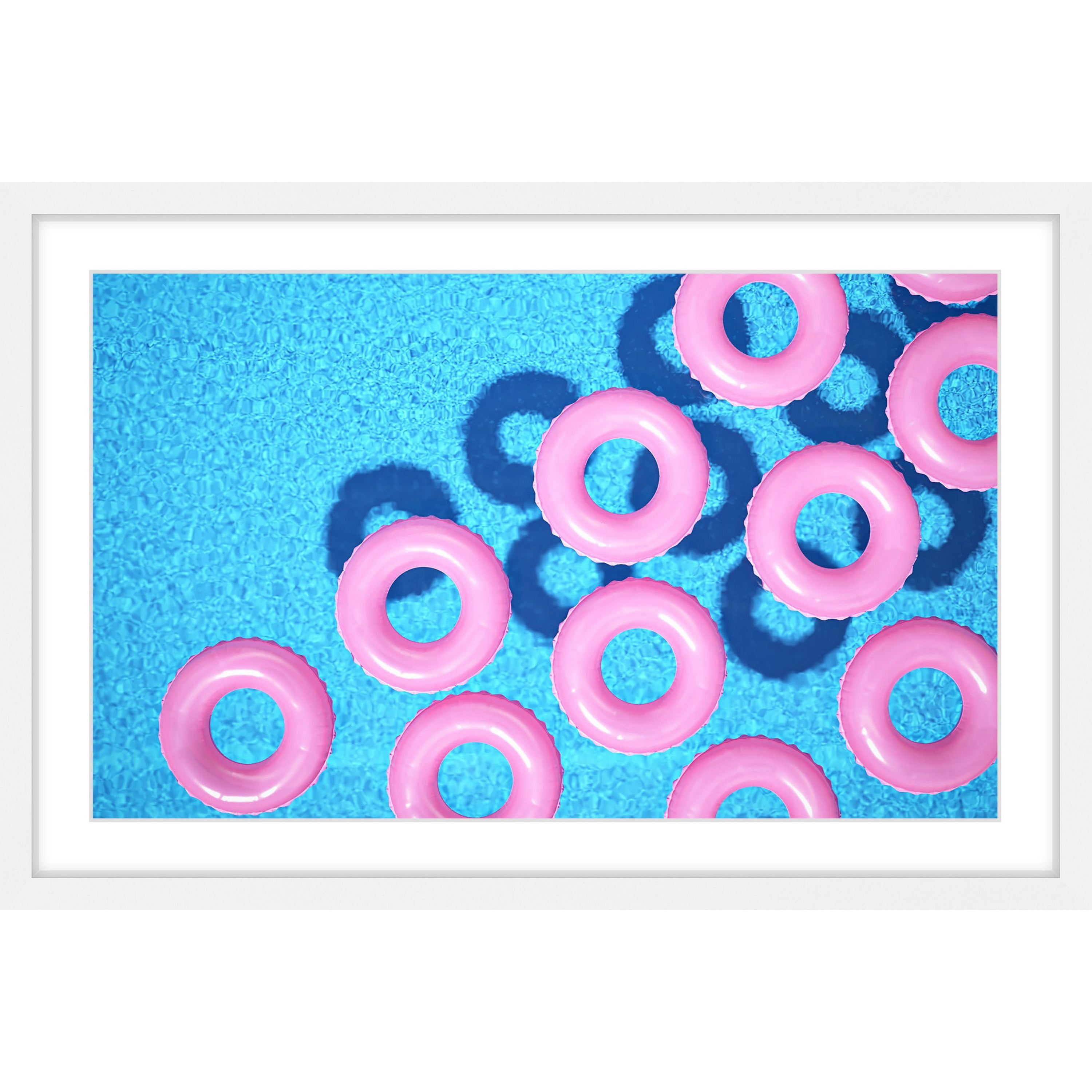 Marmont Hill "Pink Tubes" Framed Painting Art Print, 36.0" x 1.5"