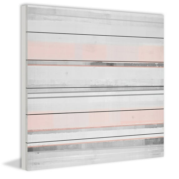 Marmont Hill Pink and Gray White Wood Wall Art
