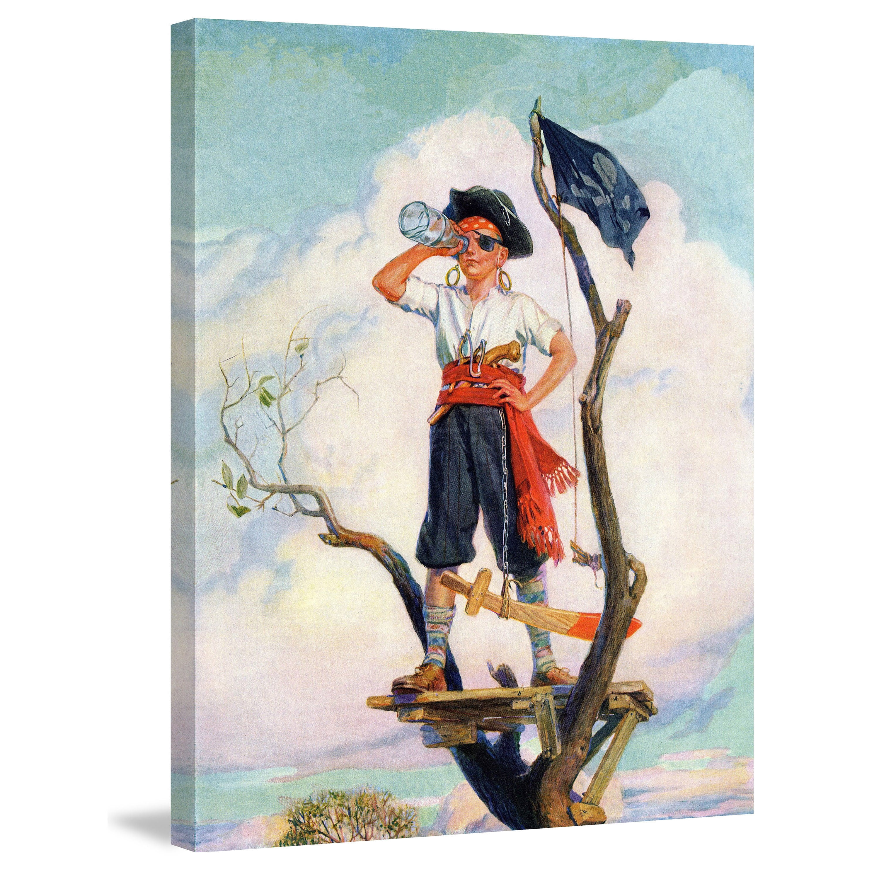 Marmont Hill "Pirate" by Curtis Painting Print on Canvas